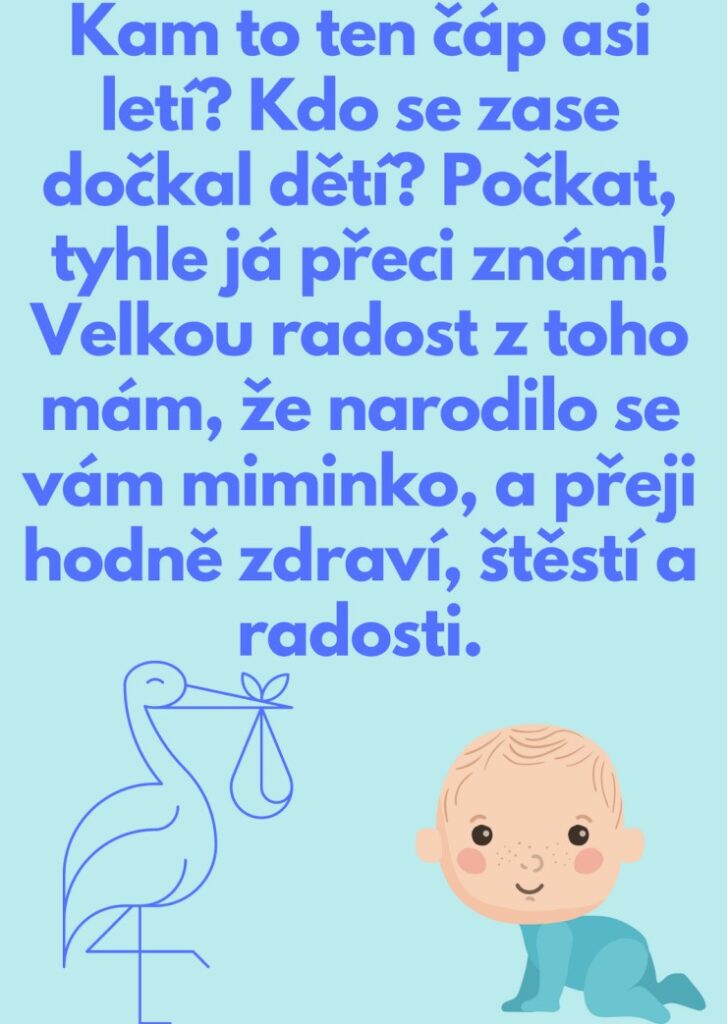 Přání k narození dítěte - kluk